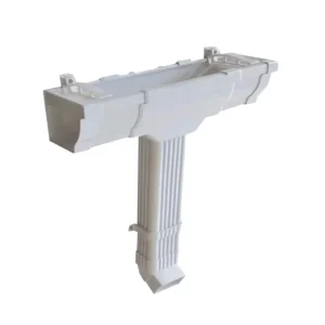 Modern Lightweight PVC Rain Gutter Downpipes Square Roofing Rainwater Drainage System Plastic Building Materials 1M