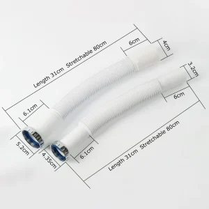 Modern PVC Flexible White Basin Drain Pipes for Kitchen Sink and Bathroom