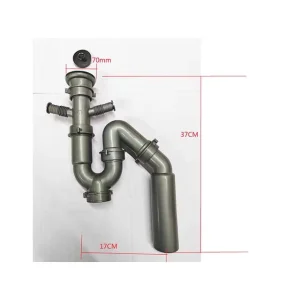 Modern Water Sealing Hotel Use Kitchen Sink Drain Pipe High Temperature Resistance PP Material Flexibility Save Space Eco