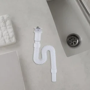 Modern White ABS and PVC Flexible Expandable Sink Drain Stainless Steel Waste Drainer for Kitchen and Bathroom Wash Basins