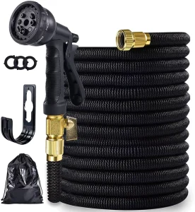 Multifunctional Automatic Expansion Rubber Durable High Pressure Garden Hose Green 7 Function Color Water Thread 3x Length