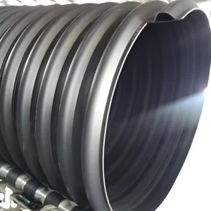 Municipal Drainage Steel Belt PE Flexible Corrugated Sewer Pipe DN300-DN2200mm for Underground Sewage System High Ring Stiffness