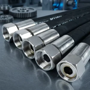 NBR Synthetic Rubber Hydraulic Hose 2SN 3/4 Inch Stainless Steel Ferrule High Pressure Two Wire Braided Flexible Fuel Tube Pipe