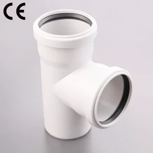 NBR5688 PVC Tee Socket High Pressure Equal 3 Way Water Drain Adapter Joint Pipe Fittings for Soil Waste Vent
