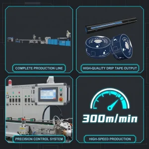 New Technology Embedded Continuous Strip Drip Irrigation Tape Production Line T shaped Tape Drip Irrigation Pipe Making Machine