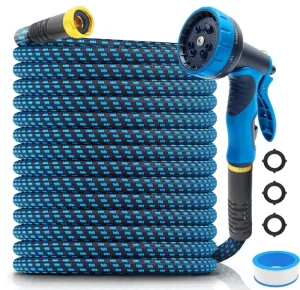 Non-Expanding 3/4″ Fitting UV Protection Ultra Lightweight Kink-Free Flexible PVC Garden Water Hose Polyester