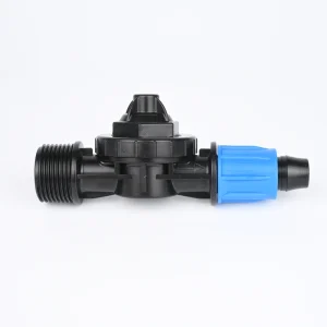 Non Leakage Valve 3 4 Inch Male Thread to 16mm Drip Line or PE Pipe with Locking Nut for Greenhouse Watering Irrigation Garden