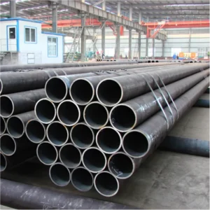 Oil and Gas Transmission Application Custom Size High Strength Q355B EN 10255 Straight Seam Black Round Pipe