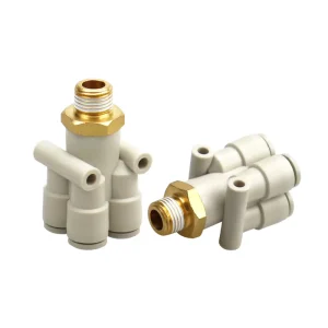 One Touch Five Way Connector Direct Sale Manufacturers Type Delta Branch Male Thread Plastic Fittings Air Printing