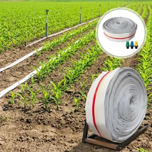 Open Field Crop Spraying Perforated Layflat Flexible Water Pipe PE PP Material 2.5 4.5” Diameter