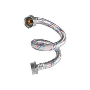 Optional SS304 EPDM Nut Iron Zinc Alloy Plastic Flexible Metal Hose for Water Heater Machine Toilet Female and Male Thread