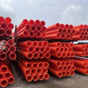 Orange Anti-corrosion MPP Underground Electrical Cable Conduit Pipe Electrical Cable Conduit MPP Pipe