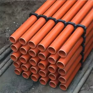 Orange CPVC Flexible Durable Electrical Pipe for High Voltage Underground Cable Protection