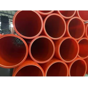 Orange Customized Size MPP Power Electric Conduit Telecom Cable Plastic Conduit Pipe Cable Protection Pipe