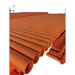 Orange High Density PVC Resin Cpvc Plastic Power Cable Protection Pipe Smooth Surface for Industrial Use