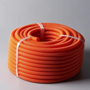 Orange Plastic Pipe Tube Electric Flexible PVC Corrugated Conduit