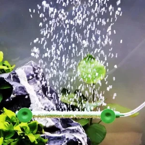 Outdoor Fishing Air Pump Plastic Blue Fresh Air Stone Diffuser Tube Extendable Wall Air Pipe Suction Cup Fixed Waterscape Bubble