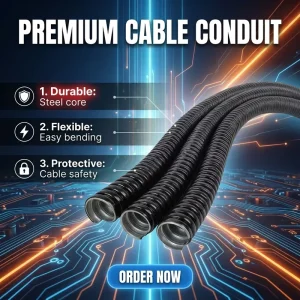 Outdoor Flexible Corrugated Conduit Corrugated Electrical Conduit Cable Protection Pipe