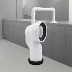 P Trap S Trap Toilet WC Pan Connector Matte Finish Model TP005 Traditional Design 2-Year Warranty Fits 4″ Outlet