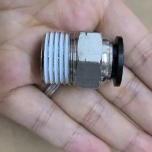 PC Straight Pneumatic Push in Fitting Brass Nickel Plated One Touch Quick Connect Air Hose Fitting for PU Nylon Tube