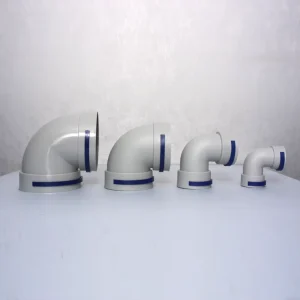 PE 90° Round Ventilation Duct Elbow for Fresh Air HVAC Pipe Installation