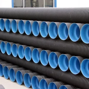 PE Corrugated Pipe 110 Mm Size Antistatic Ventilation Duct Hose Round HDPE Pipe Double Wall Fresh Air Duct Pipe