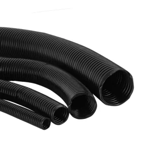 PE Corrugated Tube Protective Cable Enclosure Black Custom Plastic Pipe Solar Corrugated Pipe