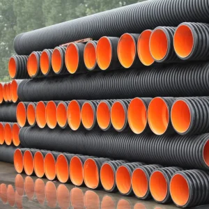 PE Double Wall Corrugated Drainage Sewage Pipe DN110 DN800 Anti Corrosion Durable Flexible Light Weight ISO GB T Standard
