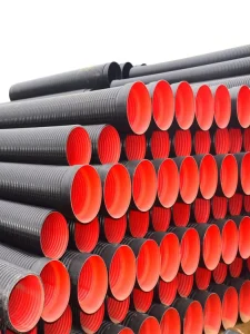 PE Double Wall Corrugated Pipe Large Diameter Steel Strip Reinforced for Municipal Engineering Sewer Drainage Wastewater