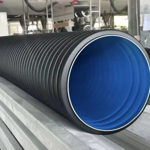 PE Double Wall Corrugated Pipe SN8 High Pressure Heavy Duty Flexible Lightweight Rainwater Drainage Pipe Underground 500mm Sewer