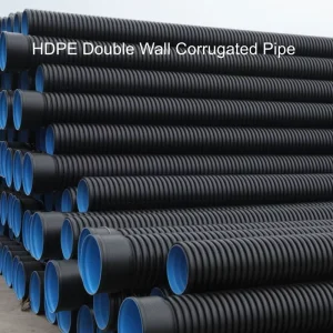 PE Double Wall Corrugated Pipe SN8 High Pressure Heavy Duty Rainwater Drainage Pipe Underground 500mm Sewer Drainage Pipeline