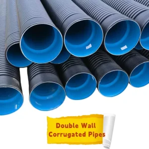 PE Double Wall Corrugated Threaded Drain Pipe HDPE Sewage Tube DN100-DN1200 for Road Construction Culvert Water Drainage