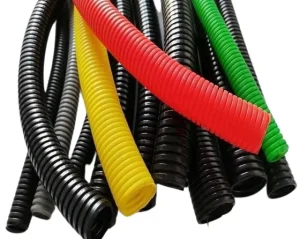 PE PP PA6 Nylon Flexible Plastic Wire Loom Tubing Electrical Conduit Pipe Plastic Corrugated Conduit