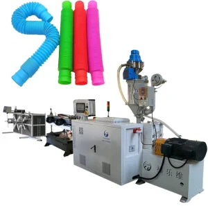 PE PP PVC Corrugated Hose Flexible Plastic Bellows Pipe Extrusion Equipment Telescopic Toy Tube Production Line