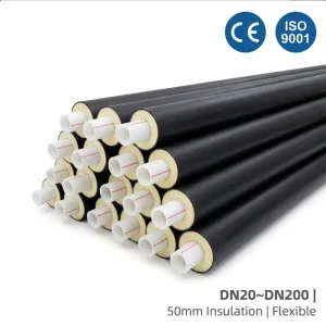 PE RT II Pre-Insulated Pipe DN20 DN200 Thermal Conductivity≤0.033W/mK Hot Cold Water Underground Direct Buried CE ISO Certified
