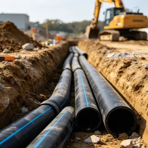 PE Welded Plastic Pipe Polyethylene Water Pipe 3 4 6 8 10 12 14 20 24 36 Inch HDPE Water Supply Pipe Price