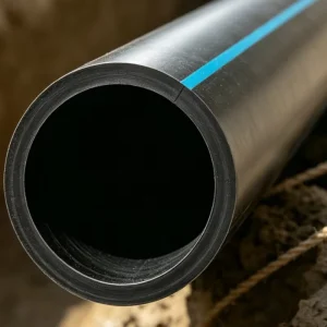 PE100 HDPE High Pressure Flexible Socket Fusion Water Supply Pipe 710mm PN16 100% Virgin Materials Underground