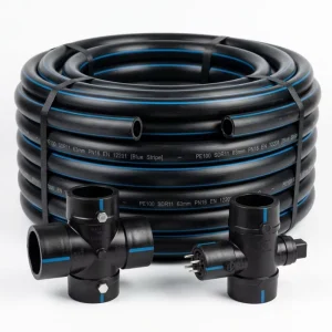 PE100 HDPE Water Pipe DN20 DN110 High Pressure Flexible Coiled Irrigation Pipe Complete Fittings Lightweight Anti UV 50 Years
