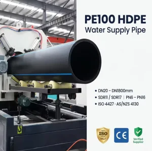 PE100 High Density Polyethylene HDPE Water Supply Pipe SDR11 SDR17 High Pressure Anti-Corrosion Tube for Drip Irrigation