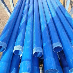 PN10 110 160 200mm Thread PVC Drilling Pipe 4 6 8 Inch Sch80 UPvc Plastic Borehole Filter Slotted Screen 225mm Solid Well Casing