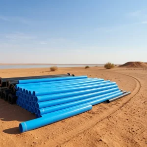 PN10 PN16 125mm 140mm 160mm Blue PVC Well Casing Threaded Plastic Drilling Casing Pipe for Water Well