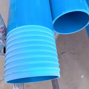 PN10 PN16 Bule PVC Well Casing Pipe SCH40 SCH80 4”6”8”10” ASTM Standard Threaded Plastic Borehole Pipe For Deep Well Drill