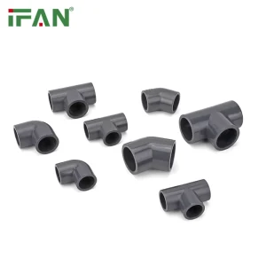 PN16 High Pressure UPVC Water Pipe Fittings Elbow Tee Socket Corrosion-resistant Chemical Resistant