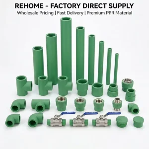 PN20 PPR Plumbing Pipe Green White Grey Color for Drinking Water Distribution