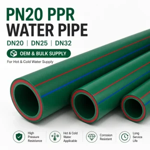 PN20 PPR Water Pipe DN20 DN25 DN32 For Hot And Cold Water Supply Heat Fusion Plumbing Pipe OEM Manufacturer