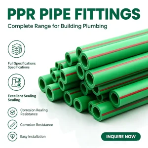 PN25 40mm 50mm FR PPR Pipe Glass Fiber Composite Polypropylene Tube for Industrial Hot Water Pipeline