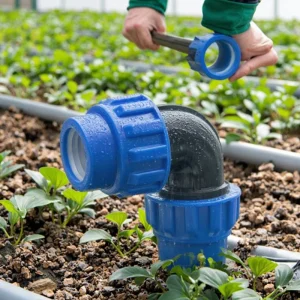 PN25 Polyethylene PP PE Compression Fittings For Agricultural Irrigation and Greenhouse Watering Systems