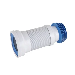 PP Flexible Chrome Plated Drain Pipe 45CM Easy Installation for Toilet Modern Design