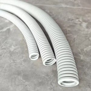 PP Flexible Corrugated Conduit Pipe White Eco Friendly ISO9001&CE Certified Solar Power Cable Protection Waterproof Outdoor