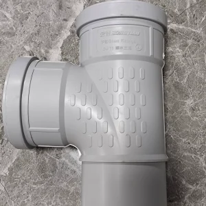 PP Soundproof Single Flaring 45 Degree Elbow Fitting for Bathtub Hotel Use Plastic Pipes Drainage System
